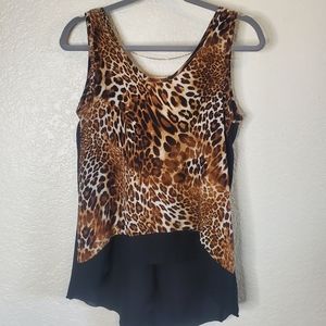 NWOT NAMU CHEETAH TANK W/ CHAINS IN BACK -SMALL